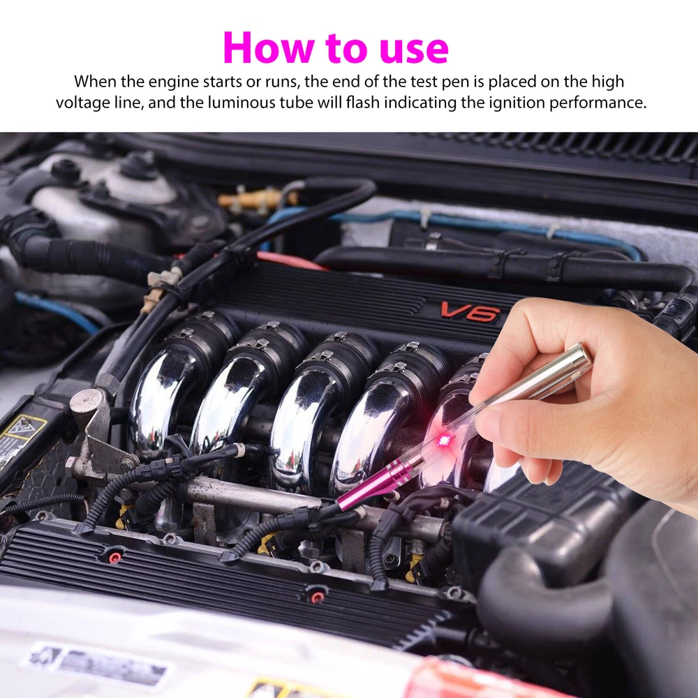 Car Circuit Tester LED Auto Ignition Test Pen Spark Plug Wire Coil Detector Tool