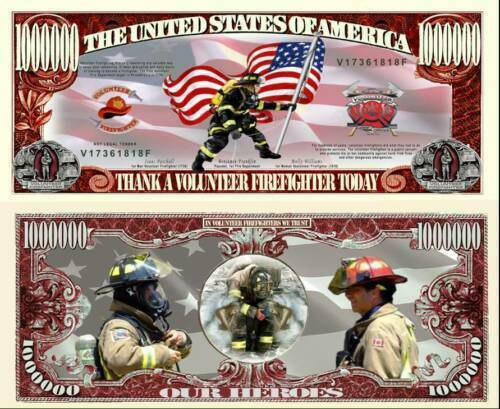 volunteer firefighter million dollar bill