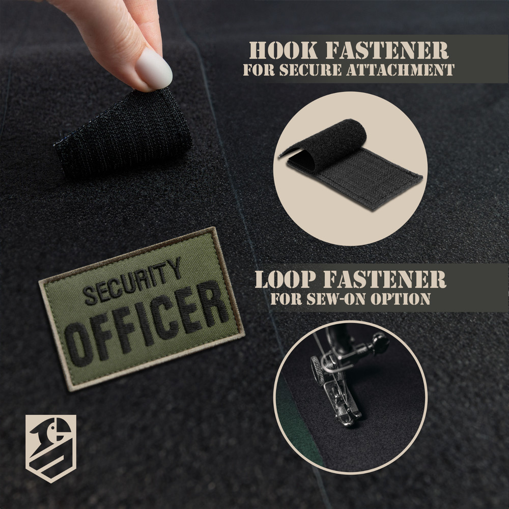 3Pcs Armed Security Officer Patch Set: Durable Embroidered Tactical Patches