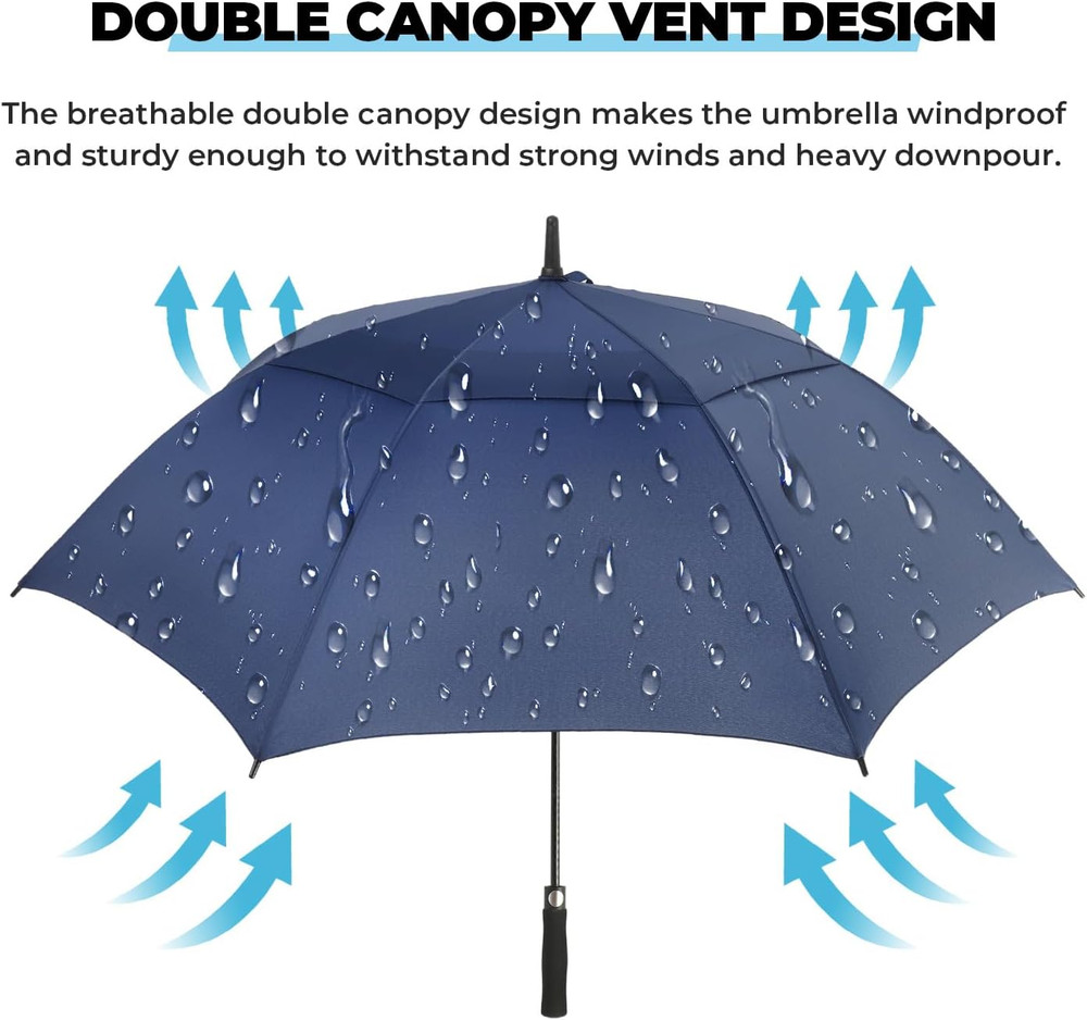 Automatic Open Extra Large Golf Umbrella Windproof Heavy Duty Large Umbrellas fo