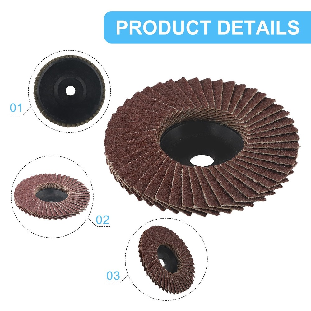 Flap Discs 3inch 75mm 80 Grit Abrasive Angle Grinder Flap Disc Practical