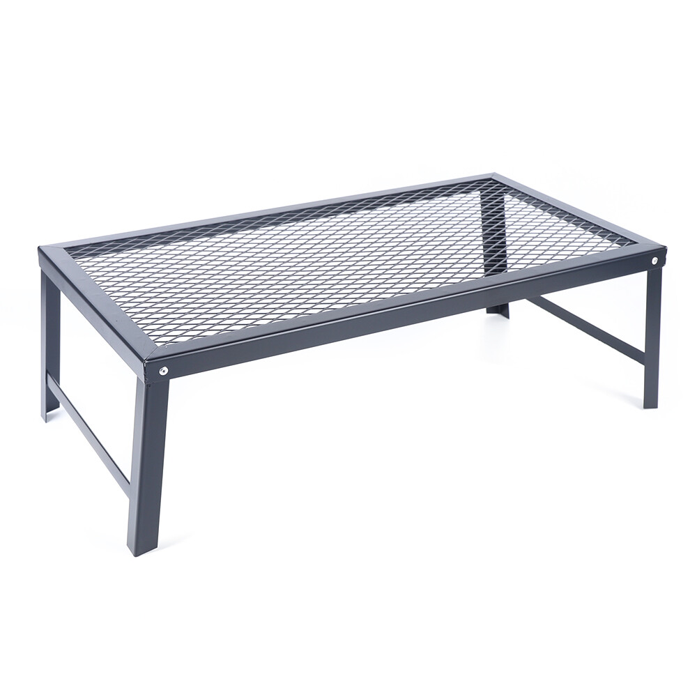 Foldable Camping Grill Fire Pit Grate Campfire Cooking Portable Stand Equipment