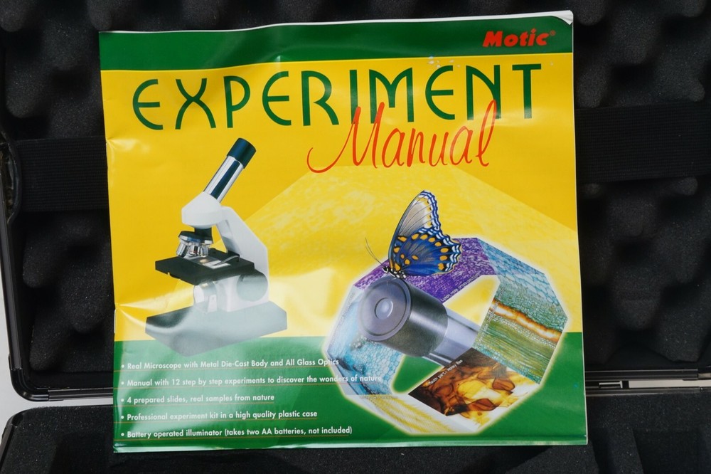 Edmund Scientific Motic Educational Microscope Experiment Kit + Instruments