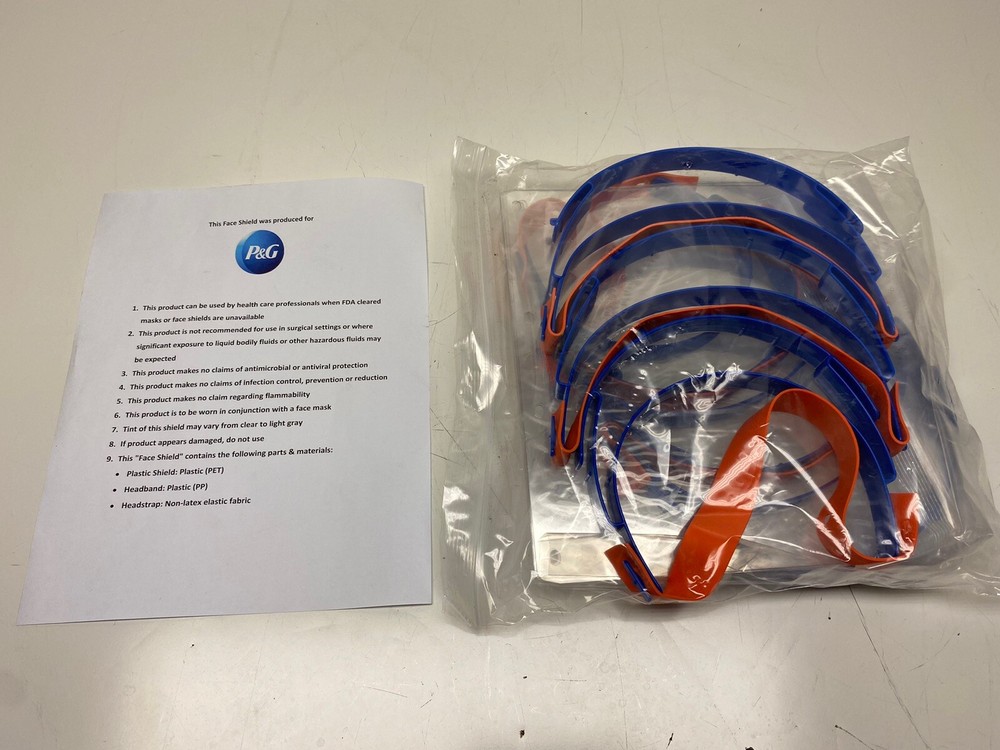 Procter&Gamble Face Shield Protective Clear Face Mask Cover( in Box 192pcs)