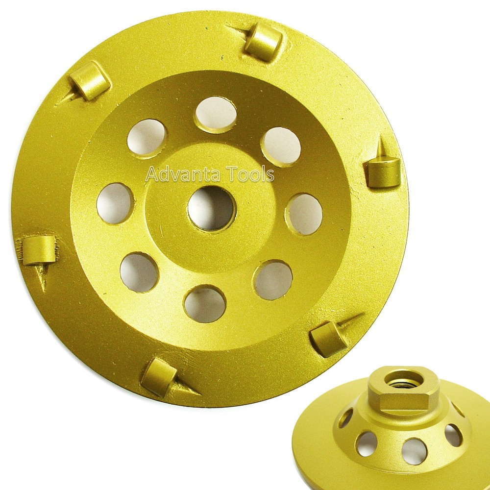 5” PCD Cup Wheel - Quarter Round 6-Segment with 5/8"-11 Arbor