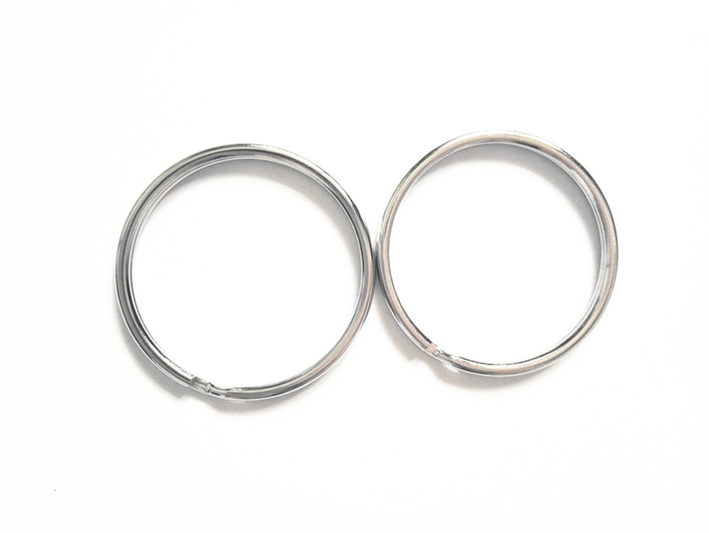 50 Pcs 38mm 1.5" Round Edged Circle Split Key Chain Ring Connector Keyring Ke...