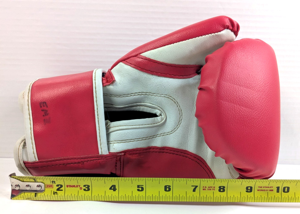 EUC Title Boxing Gloves Red/White 12 oz. ‘Hit It Hard’ Regular Size