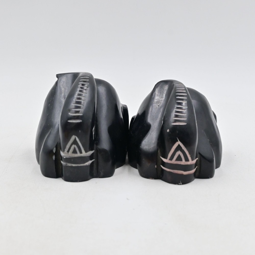 Soapstone Elephant Bookends Set Made In India