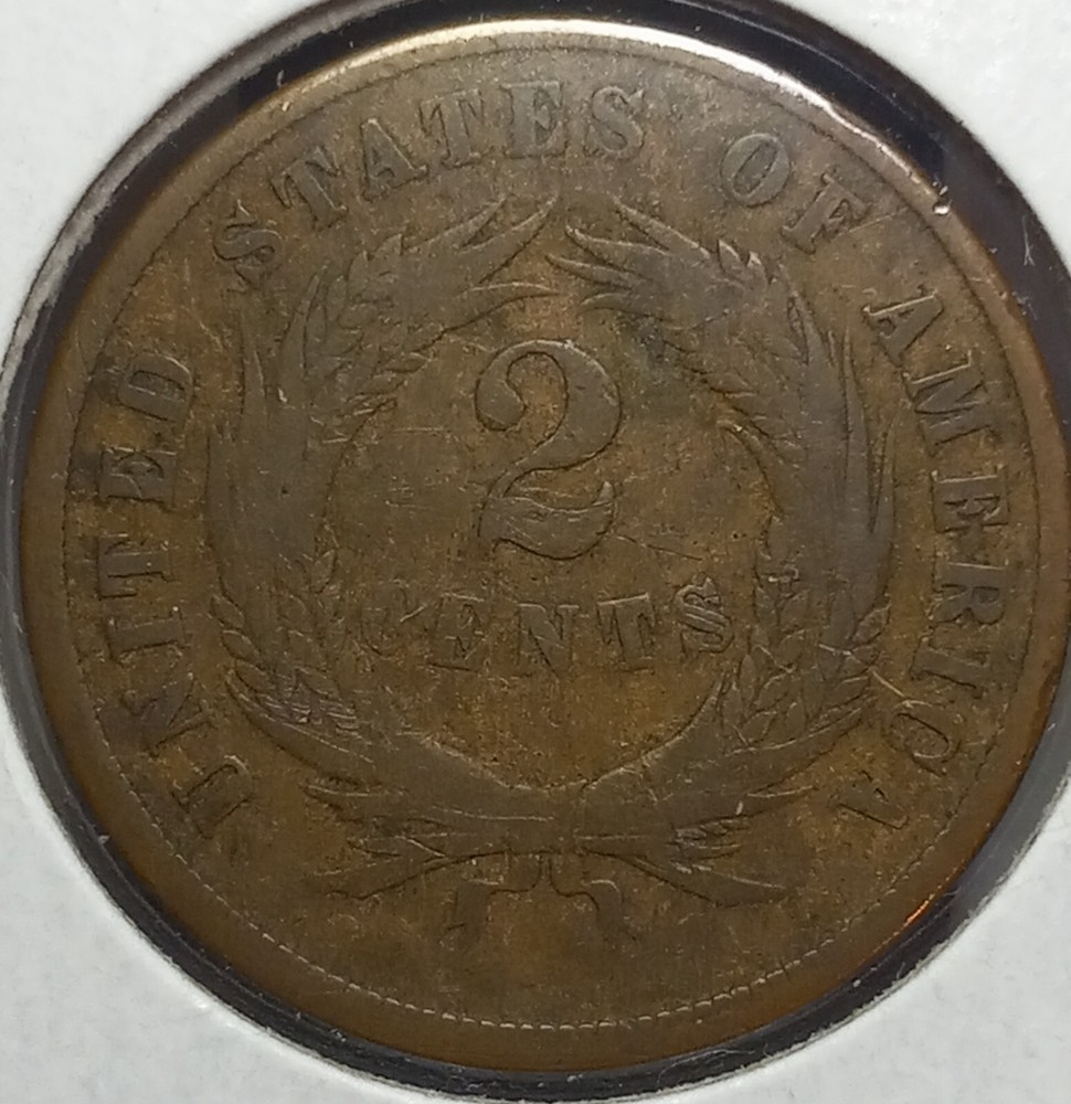 1868 Two Cent Piece 2¢ (Very Good Details)