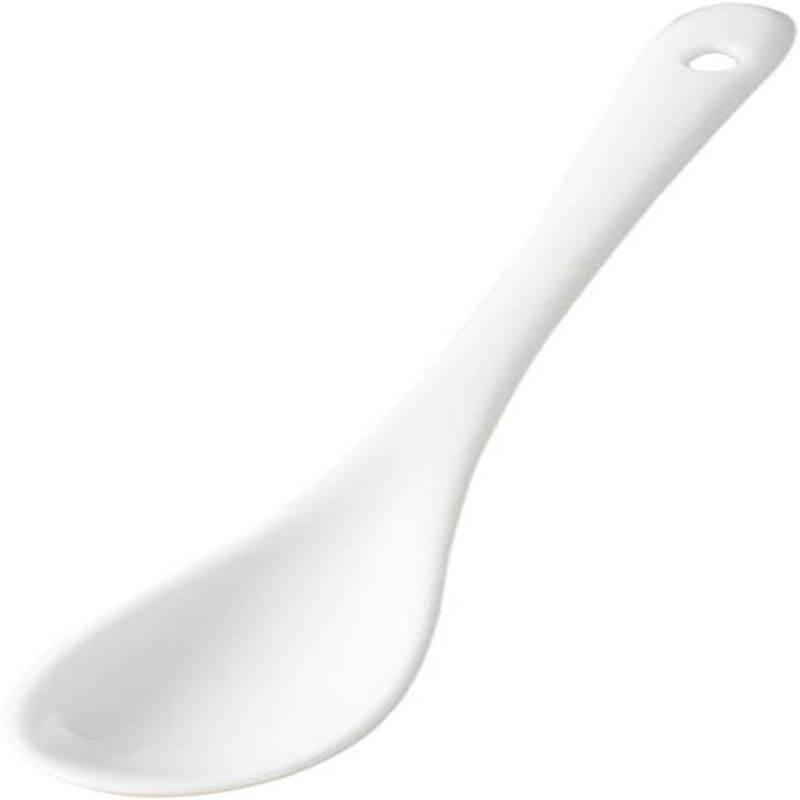 AKOAK 5 Inches White Ceramic Spoon for...