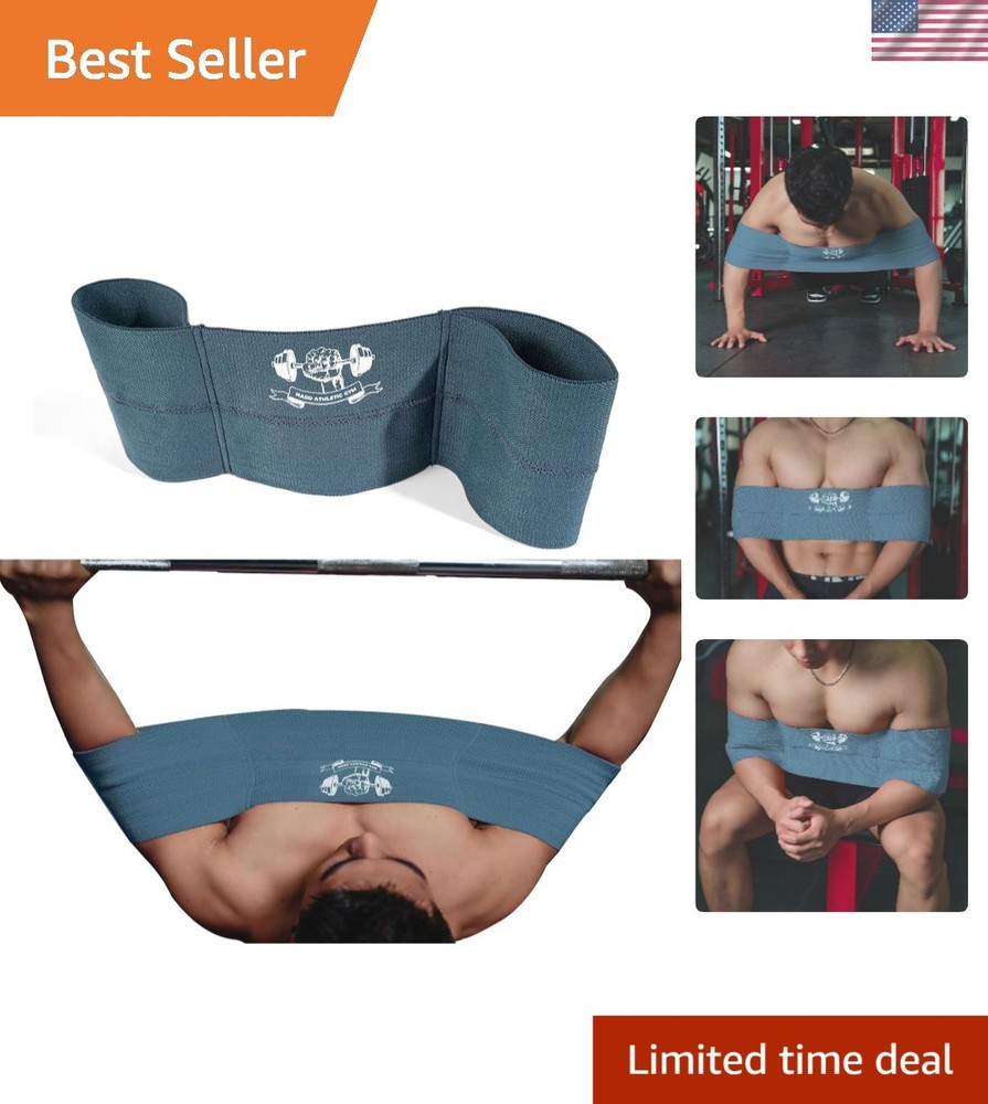 Blue Adjustable Bench Press Band for Weightlifting - Comfort & Performance Boost