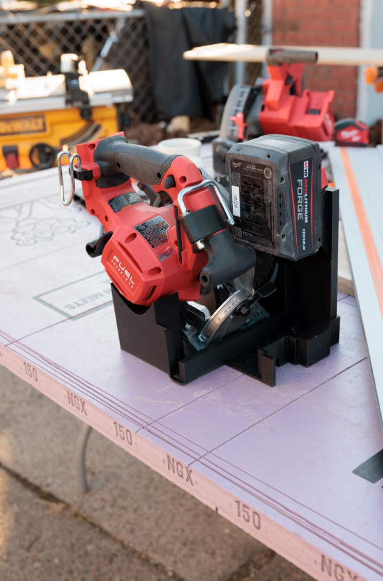 Custom 6-1/2" Power Saw Storage Insert for Compact Modular Toolbox Organizer