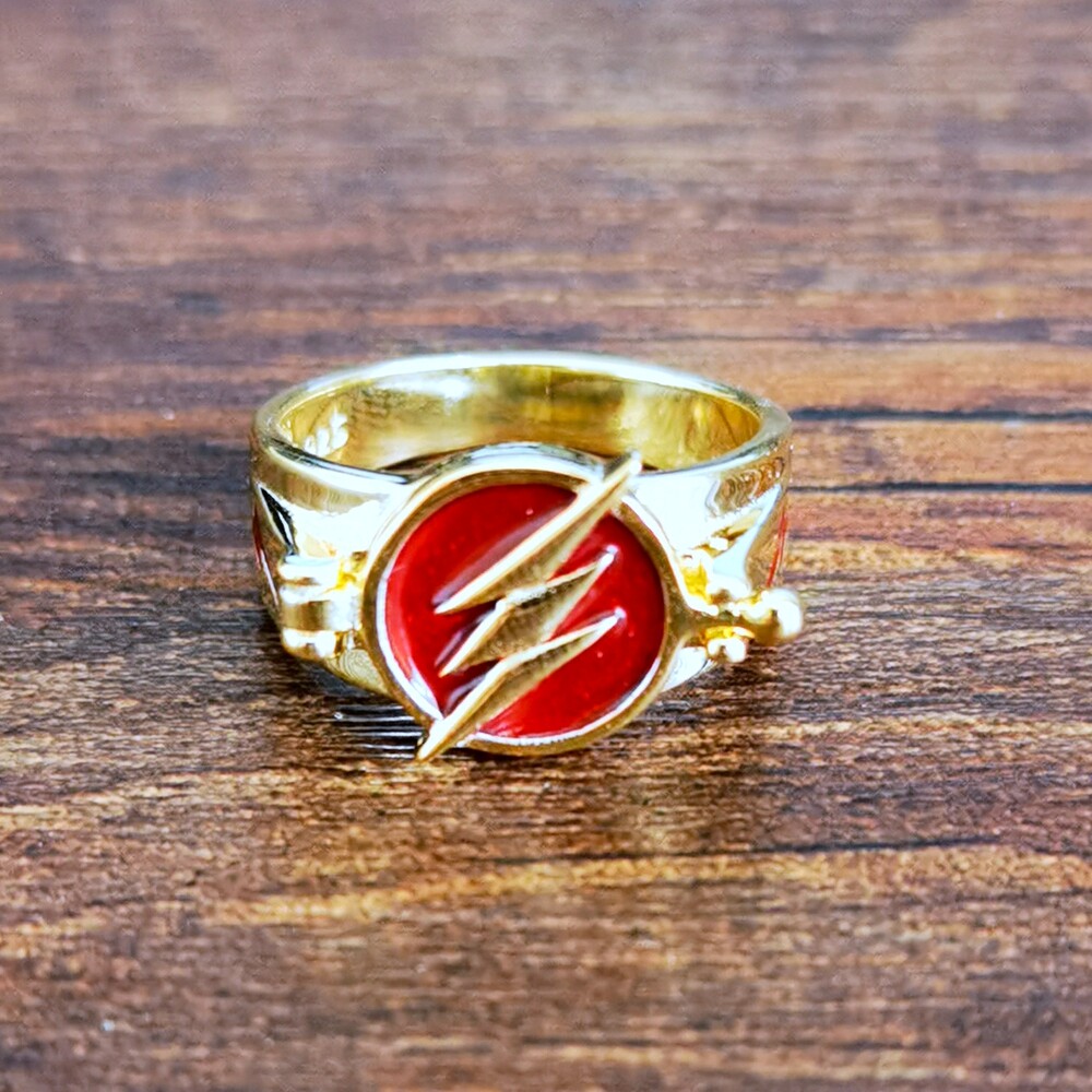 The Flash Ring DC Comics Lightning Bolt Ring Superhero 925 Sterling Silver