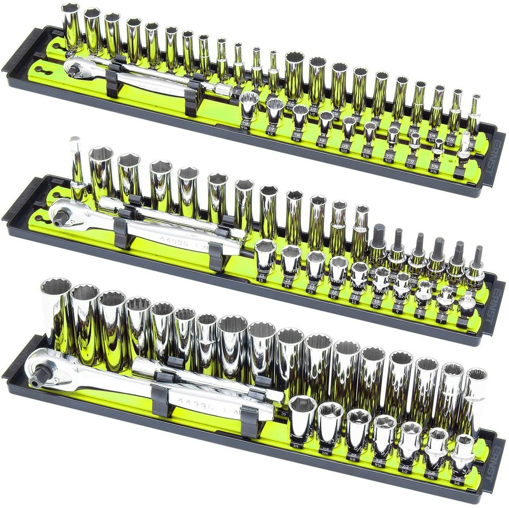 Ernst Tools | Made in USA | 114 Socket Ratchets Extensions Organizer Combo Pack