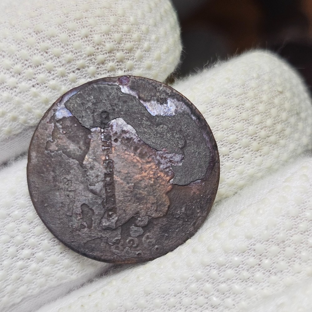 1826 Large Cent Counter Stamped CAST STEEL