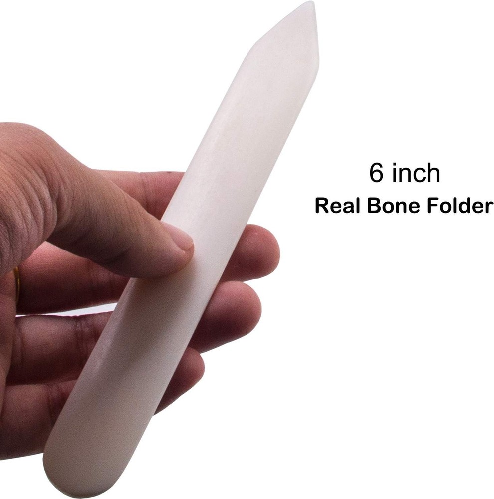Luxury Bookbinding Kit: 24 Essential Tools with Real Bone Folder & Wax Thread