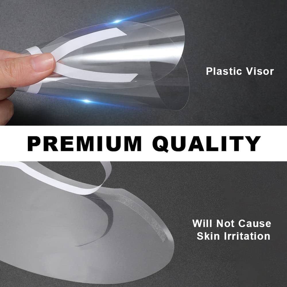 30 PCS Shower Face Eye Shields，Clear Visors Protector Makeup Clear