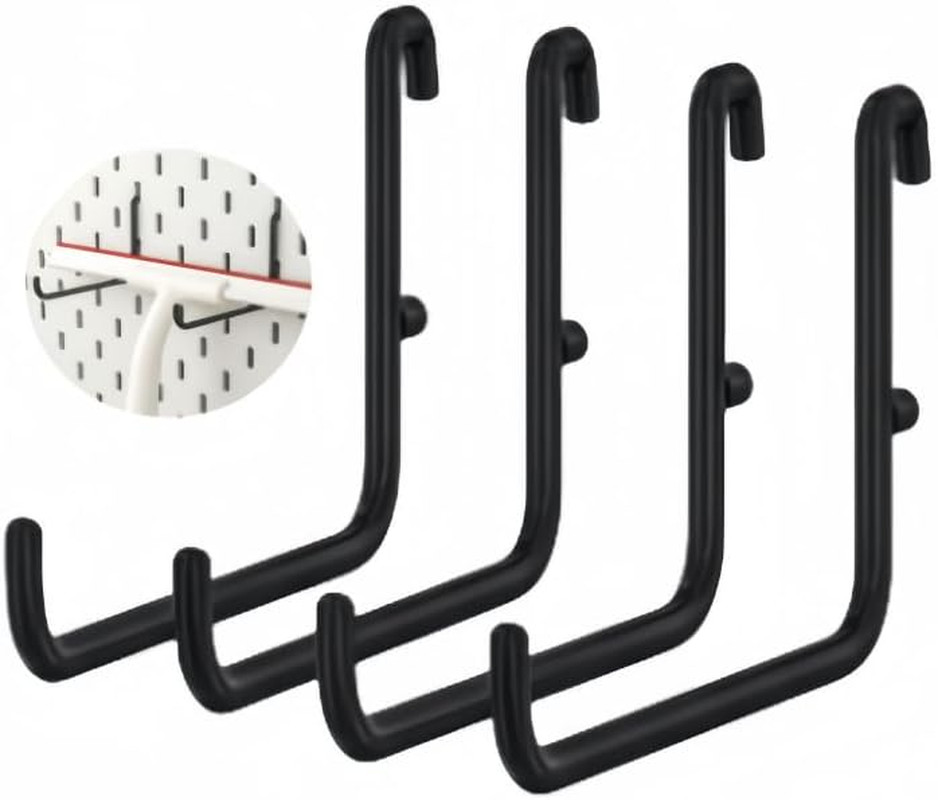 4 Pack L Style Pegboard Hooks,Pegboard Accessories,Pegboard Long Hooks 3.75" Han