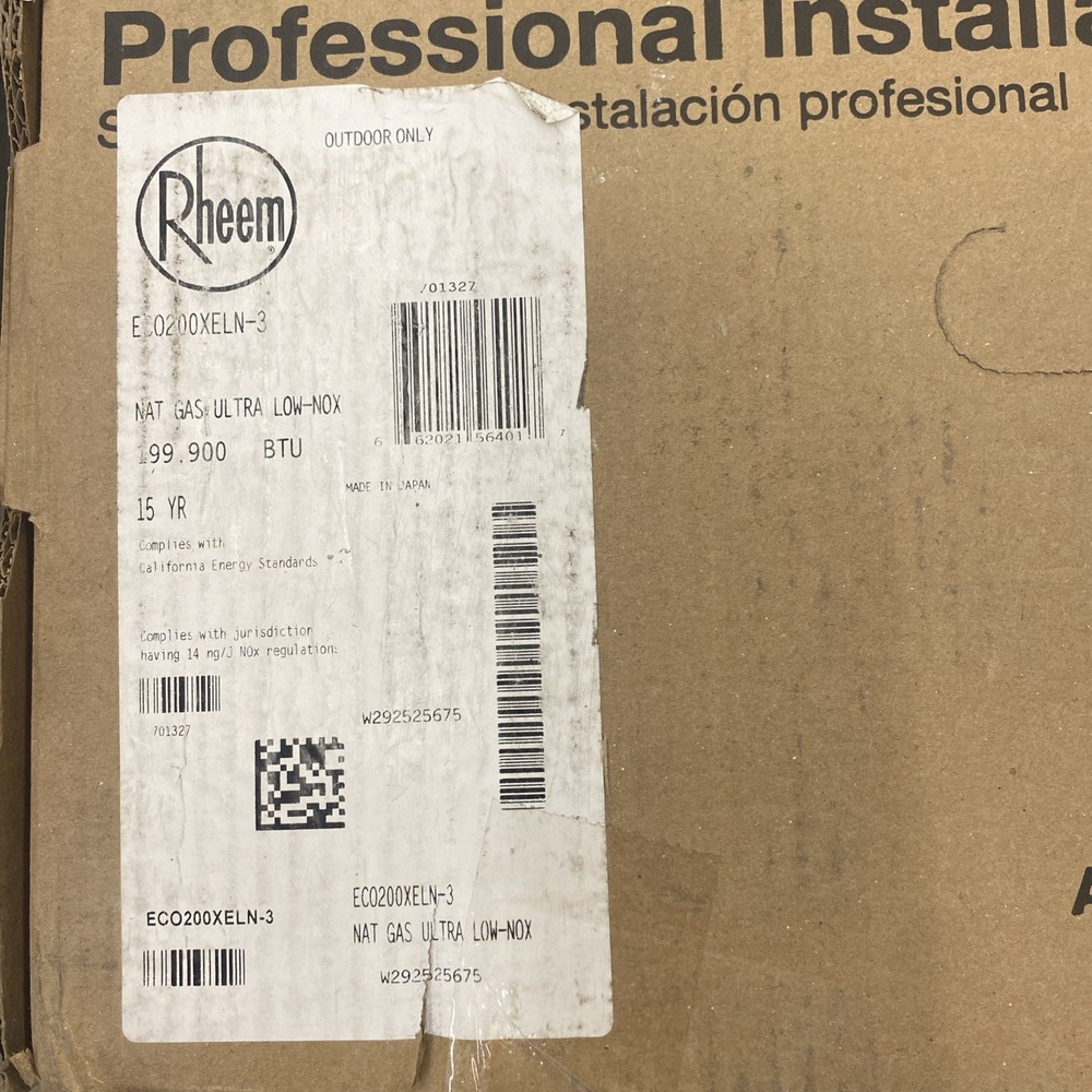 Rheem ECO200XELN-3 Tankless Water Heater 9.5 GPM Smart Non-Condensing | PARTS