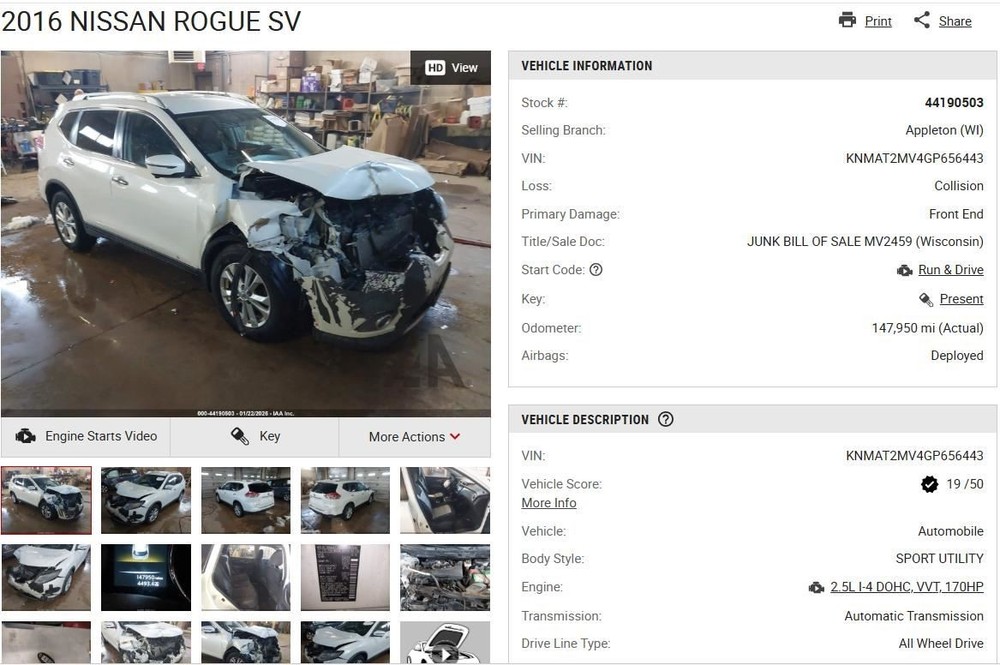 AC Compressor Fits 14-20 ROGUE 4545686