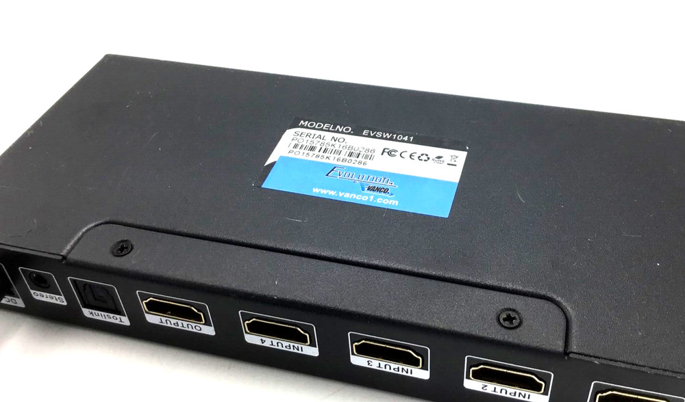 Vanco Evolution EVSW1041 HDMI 4x1 4k2k Selector Switch