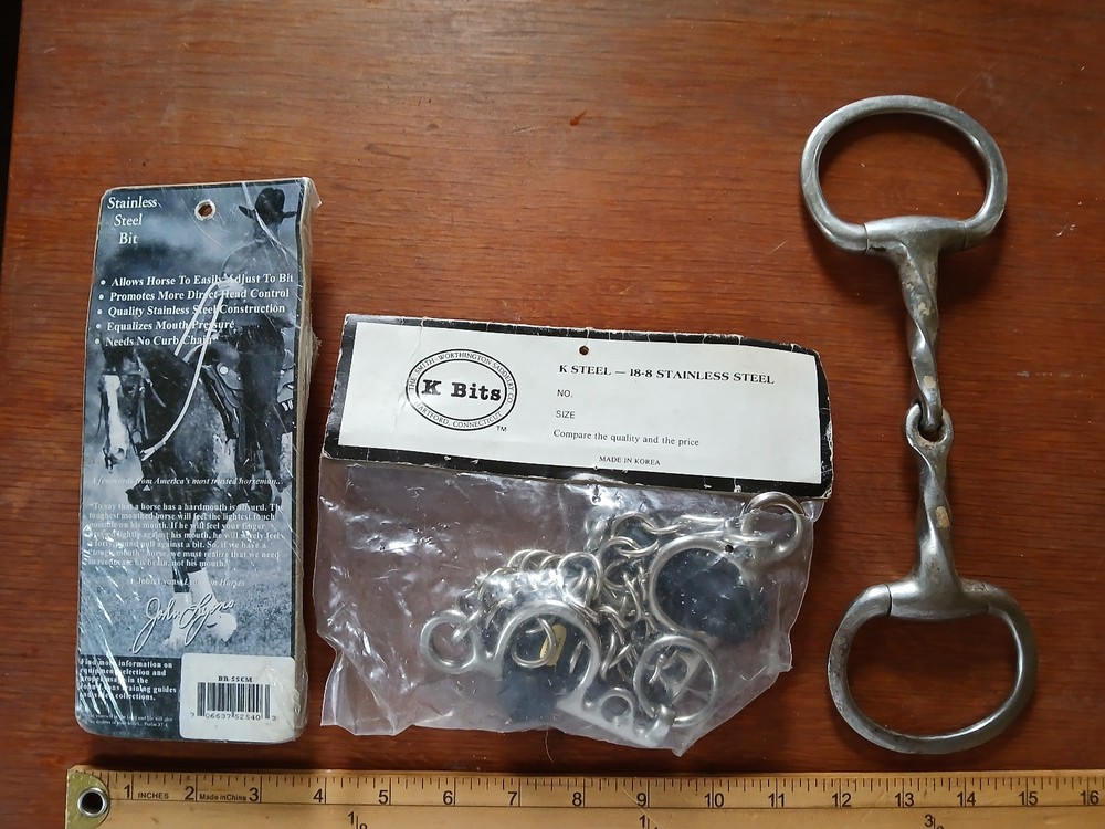Lot of 3 Horse Bits - Used