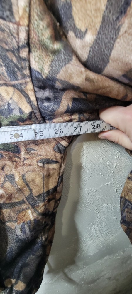 MOSSY OAK Camo Zip Jacket Size XL Adult pull over 1/4 zip Pull String Bottom