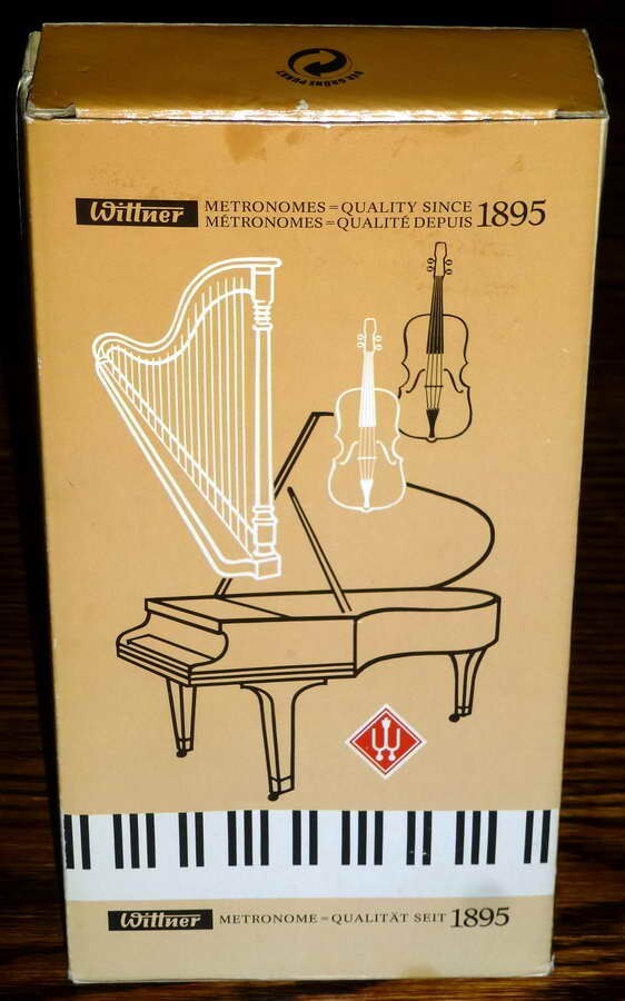 Wittner Metronome Model 804 K Germany - Boxed, Working, Plastic Walnut Grain