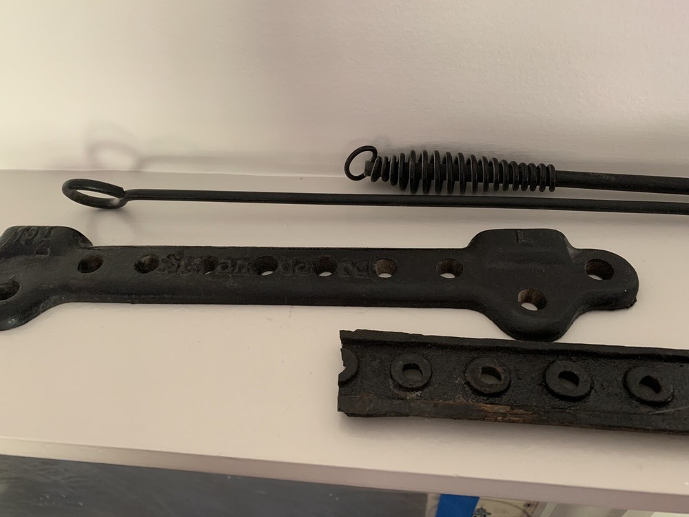 antique midcentury fireplace Cast Iron accessories