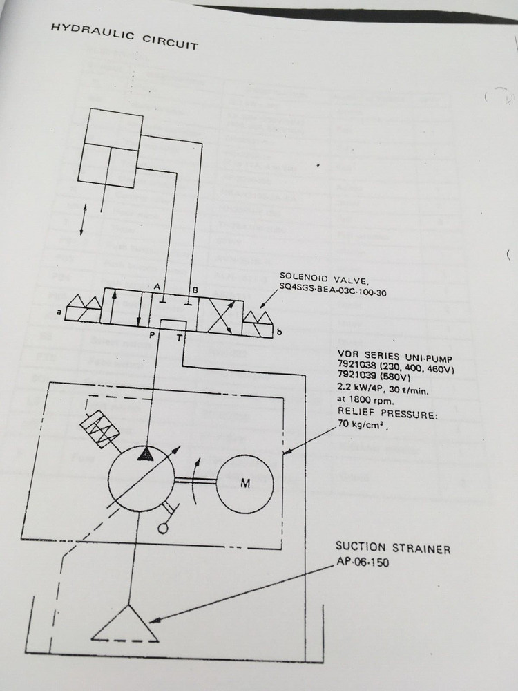 Amada Corner Shear CSW-250 Electrical Schematic & Hydraulic Circuit Manual