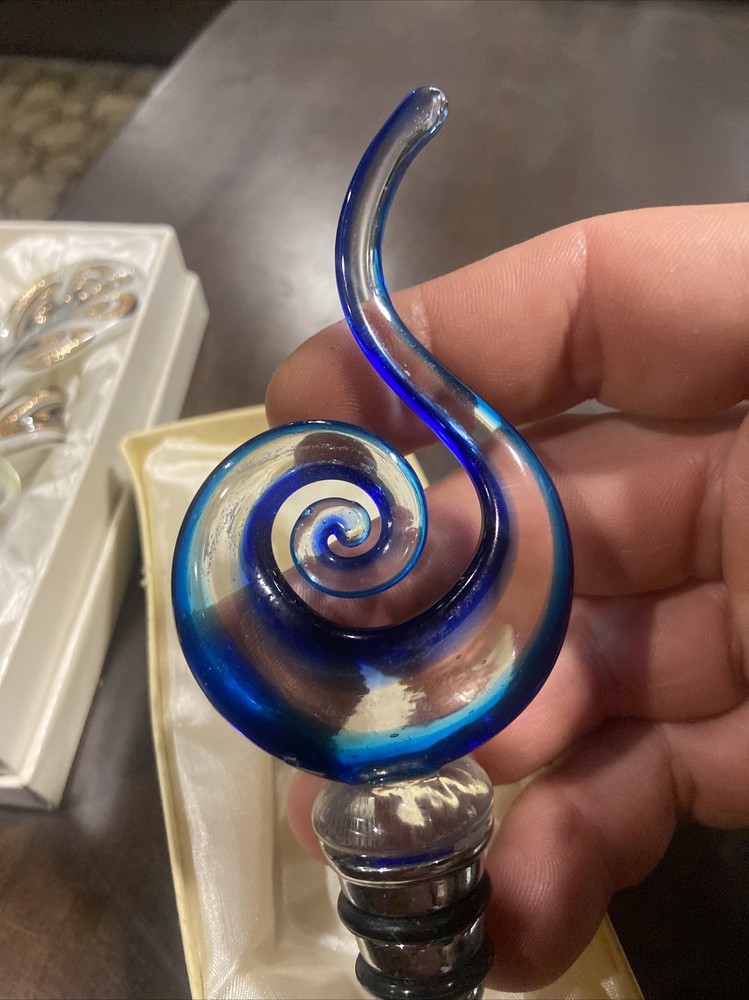 MURANO ART GLASS WINE CORKS PREOWNED