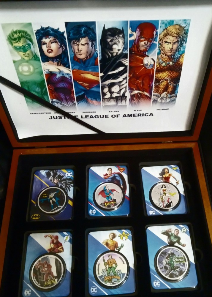 (Original 6 Set) DC Comics $5 1 oz Pure Silver Colorized Coin with TEP – Samoa