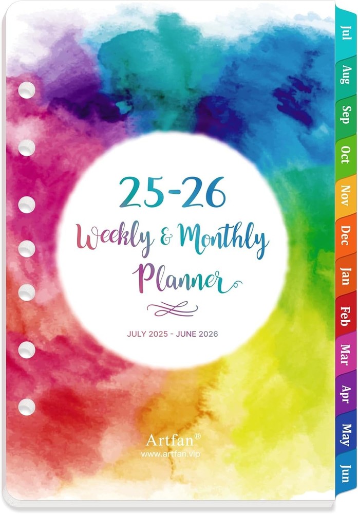2025-2026 Planner Refills - from July Multicolor