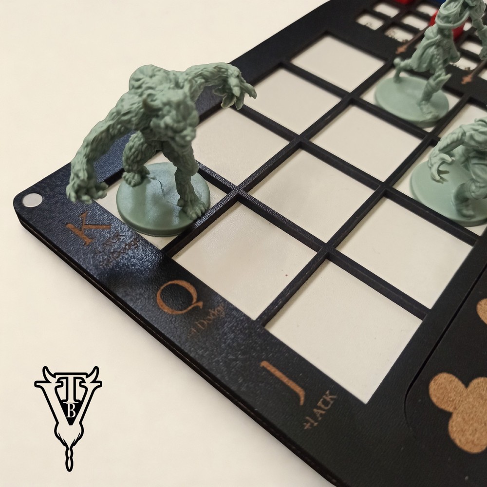 Brightborne Solo RPG Combat Tracker Player Board Organiser