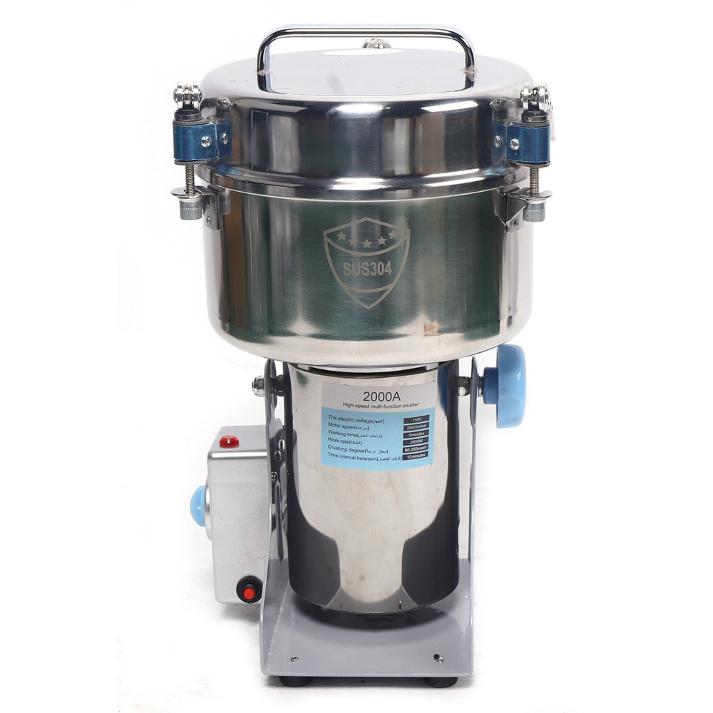 2000g Electric Herb Grinder Grain Crusher Pulverizer Machine Stainless