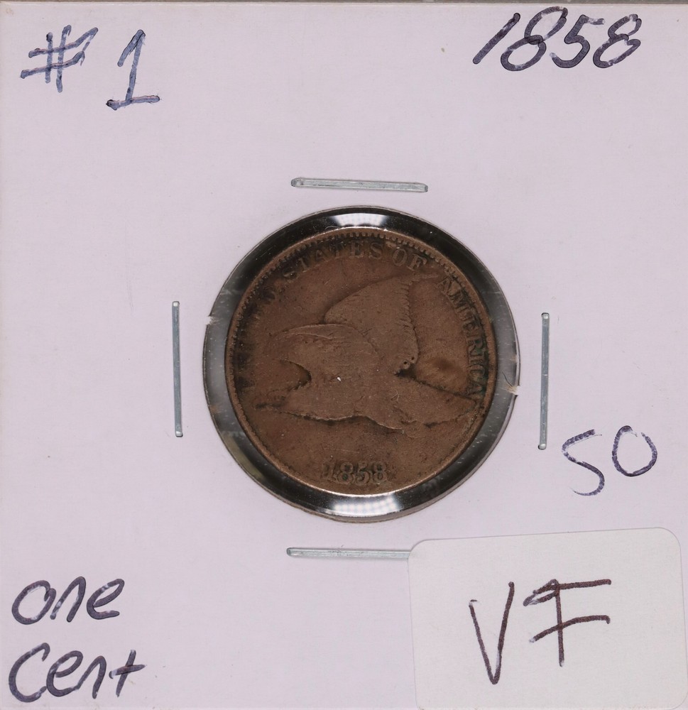 1858 Flying Eagle Cent VF #1