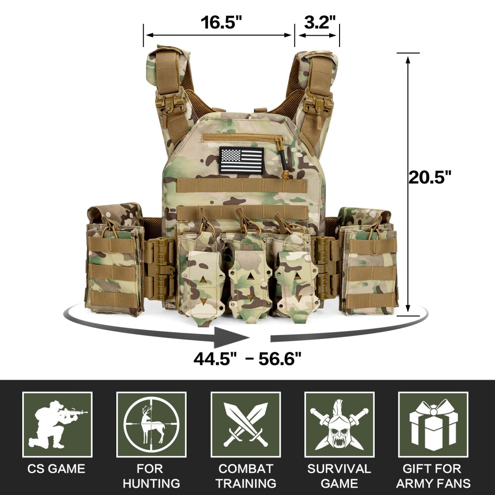 Military Tactical Backpack Molle Combat Pack Compatible for Outdoor Training