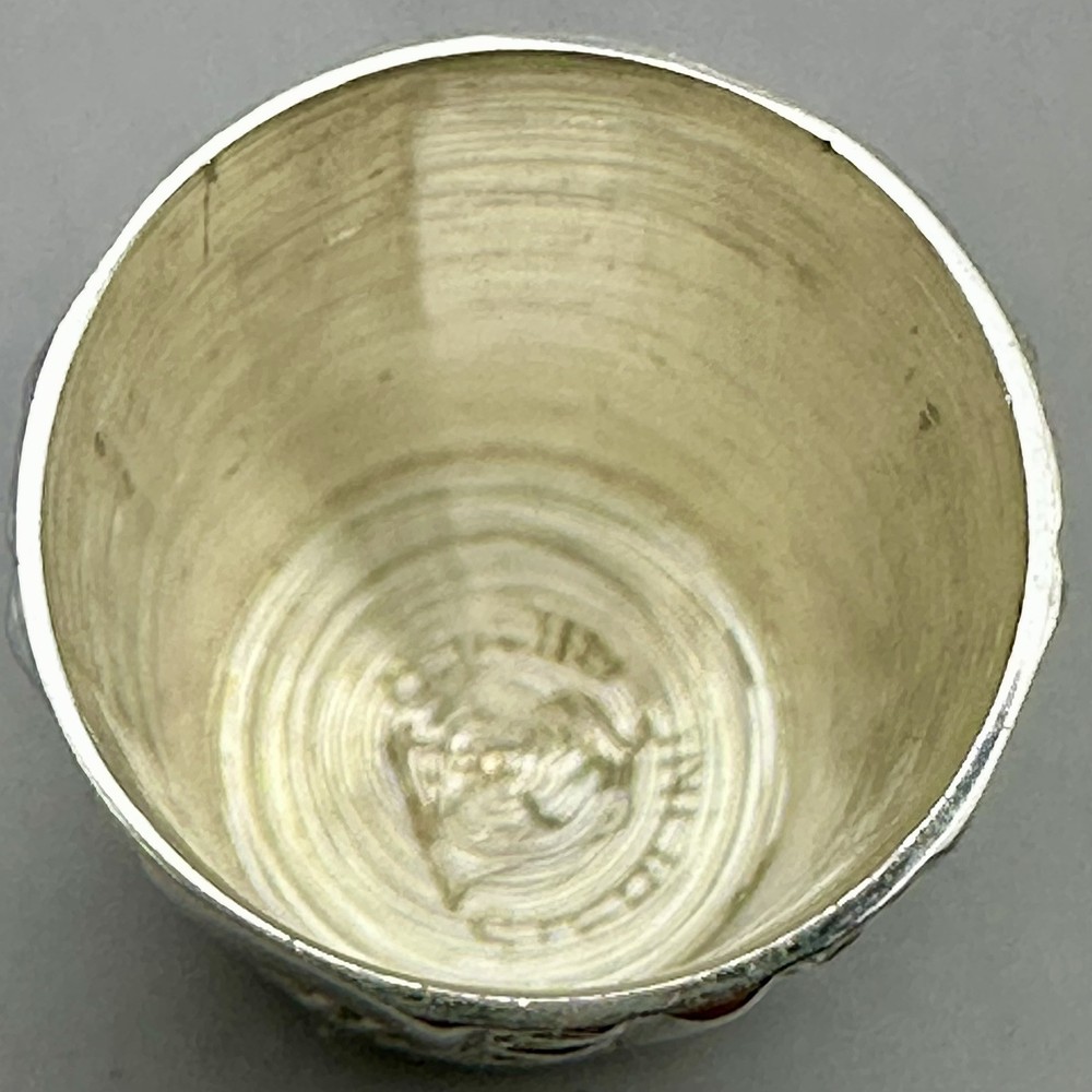 Simons Bros Sterling Silver Thimble Eight Sided Scroll Paneled Signed Size 10