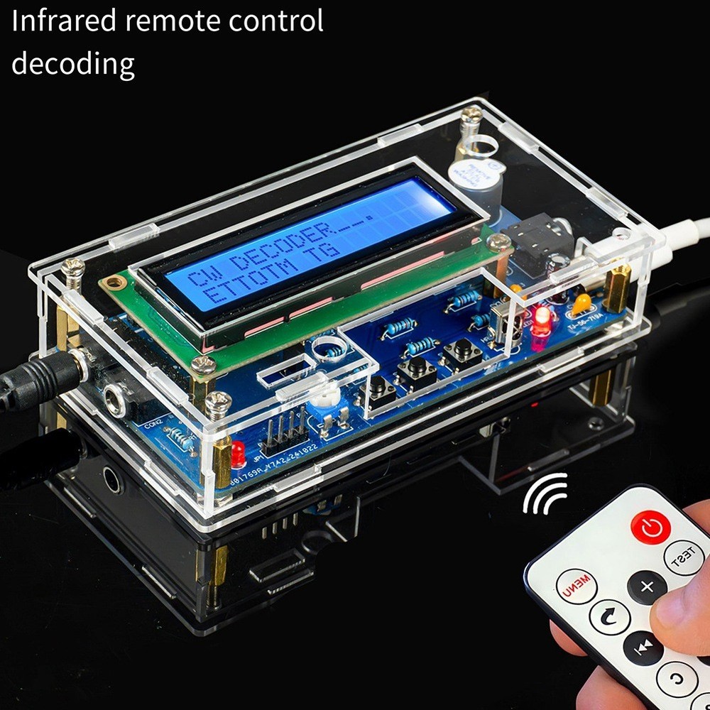 Upgrade CW Morse Code Infrared Decoder Electronic DIY Production Kit9409