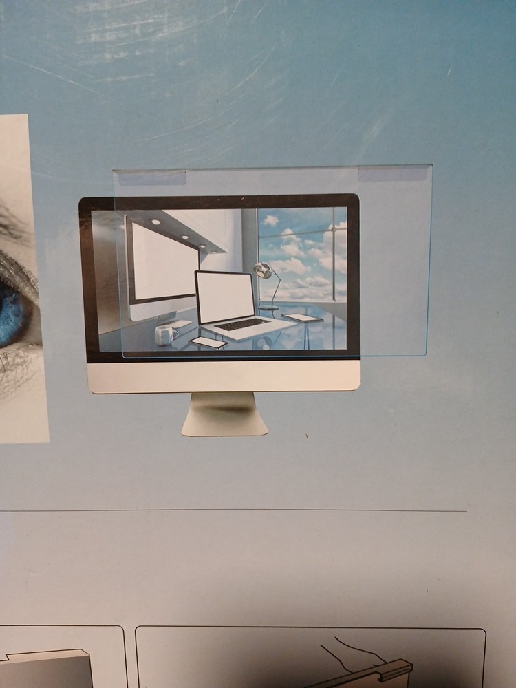 NUSIGN 23-24" Easy Hang Blue Light Blocking Screen Protector Panel for Desktop