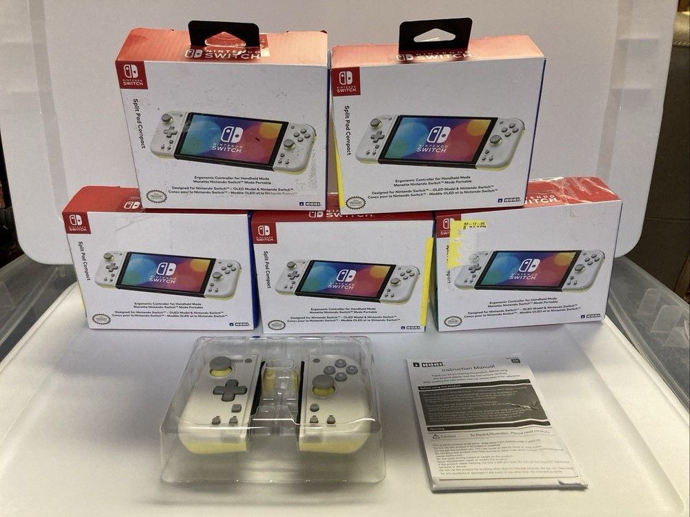 Nintendo Split Pad Compact Joysticks Light Gray/Yellow For Switch