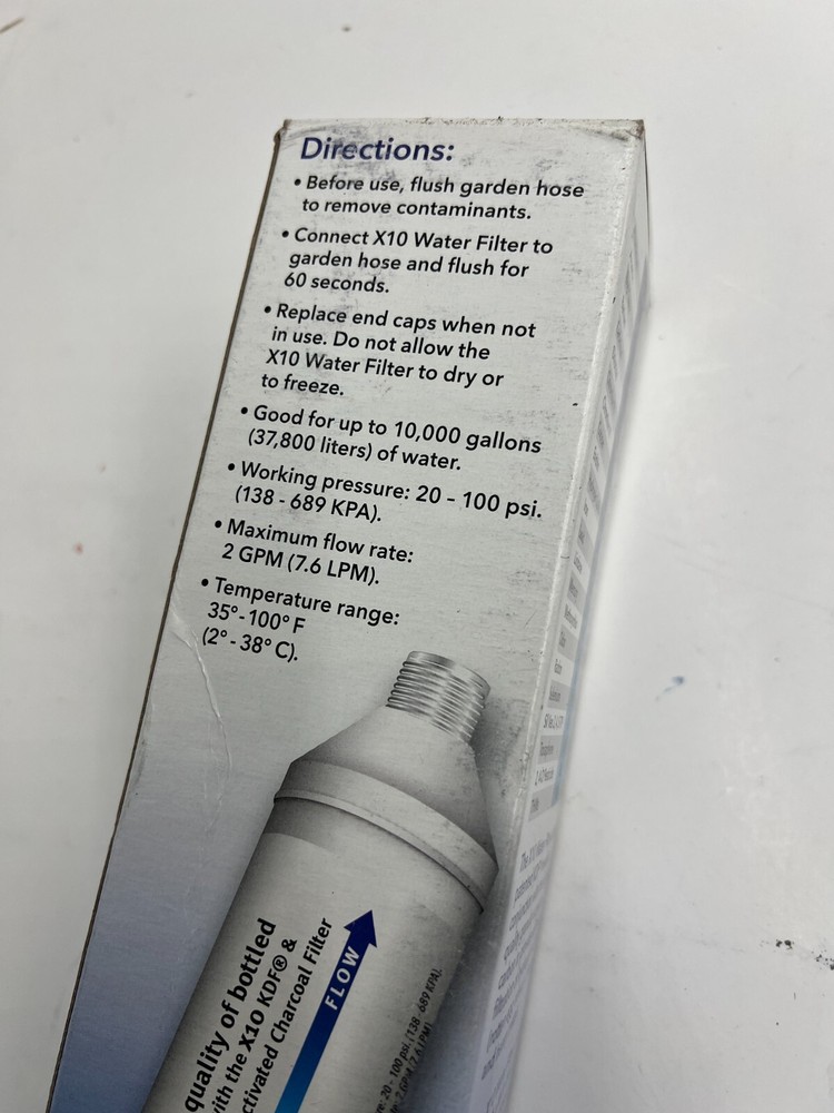 X10 SP6 Water Filter With Patented KDF Media And Granular Activated Charcoal