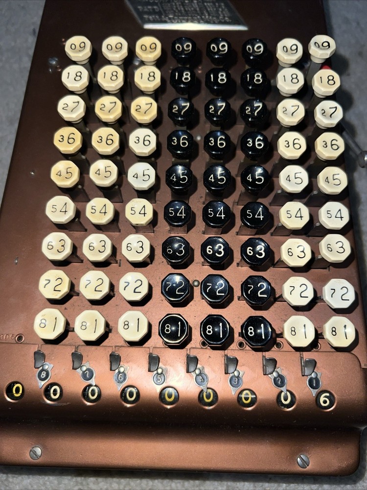 Felt &Tarrant MFG Co. Comptometer Trade Adding Machine Chicago USA