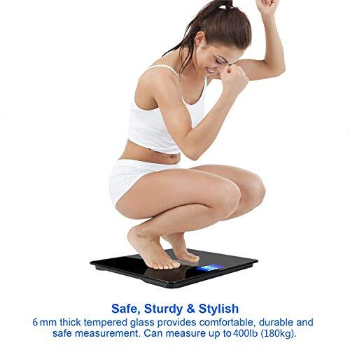 Extra-Wide Digital Bathroom Scale 3 Inch LCD 400lb Capacity Step-on Technology