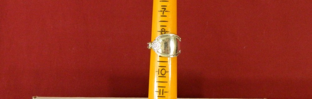 5 Silver Plated Spoon Rings Size 8