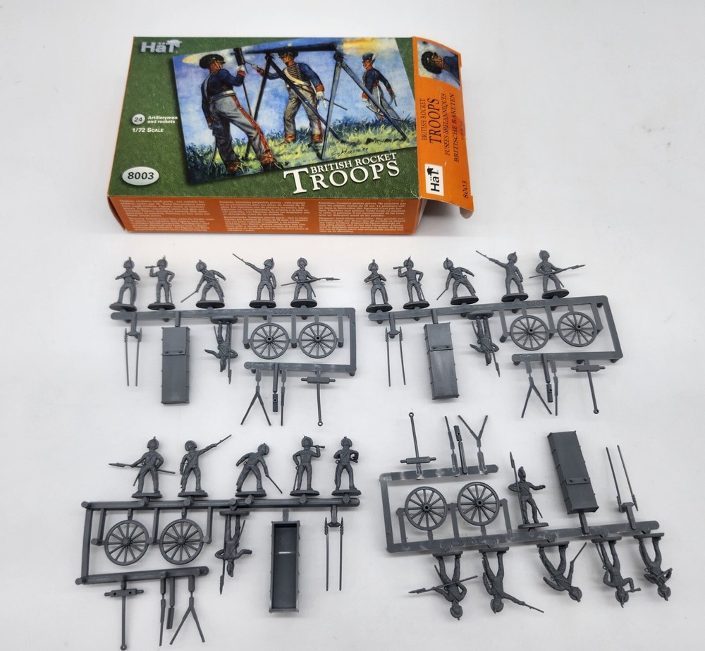 Hat Industrie 8003 Model Figures - British Rocket troops 4 Carts
