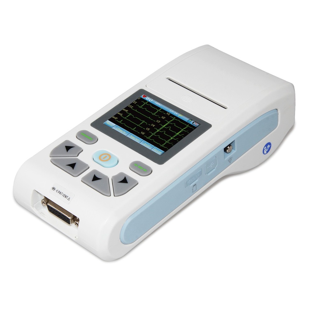 ECG90A 12-Lead EKG/ECG Machine , Single Channel, USB, Software & Printer