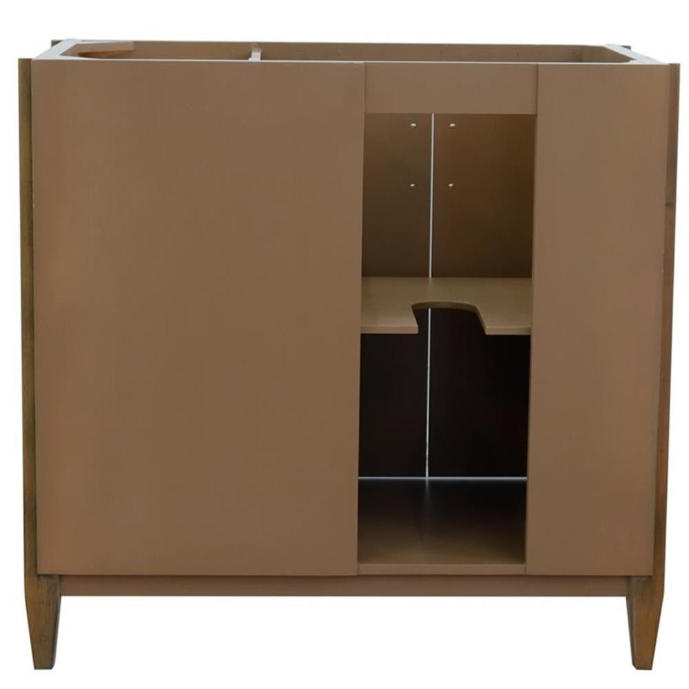 MCM 36" Single Sink Solid Wood Vanity with Left Door in Walnut