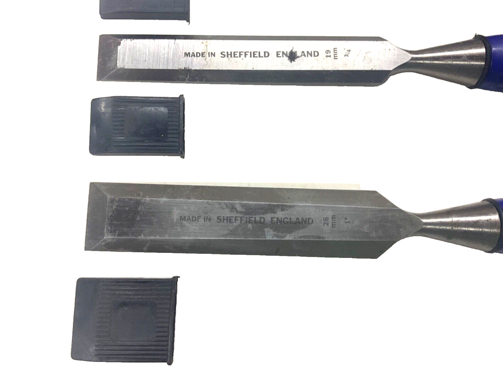 IRWIN TOOLS 4-pc. WOOD CHISEL SET, 1/4” 1/2” 3/4” 1”, SHEFFIELD ENGLAND