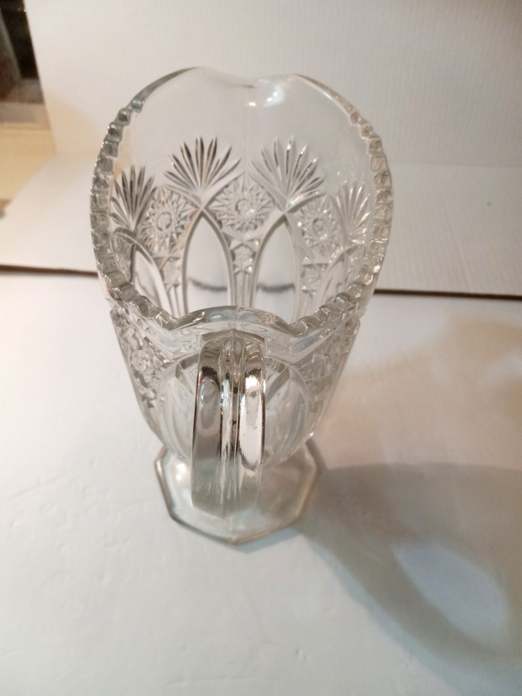Glass Footed Detailed Pitcher Pre Owned
